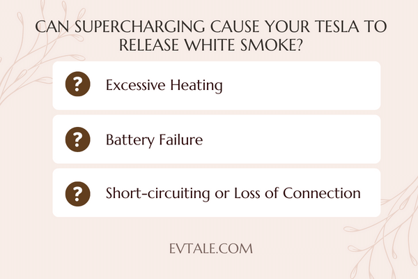 Can supercharging cause your Tesla to release white smoke?